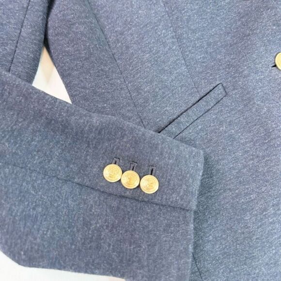 Talbots Aberdeen Jacket Womens 4 Gray Solid Notch Lapel Blazer Formal preppy - Picture 2 of 8